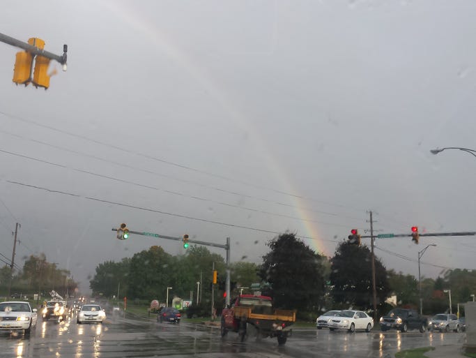 After every storm, there seems to be a rainbow. This one was in Stow on 10/3/14.