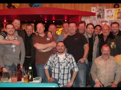 A group shot of attendees at a previous Gay Bowling