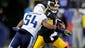 Steelers quarterback Ben Roethlisberger (7) is sacked