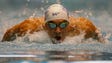 Michael Phelps swims the 200-meter individual medley