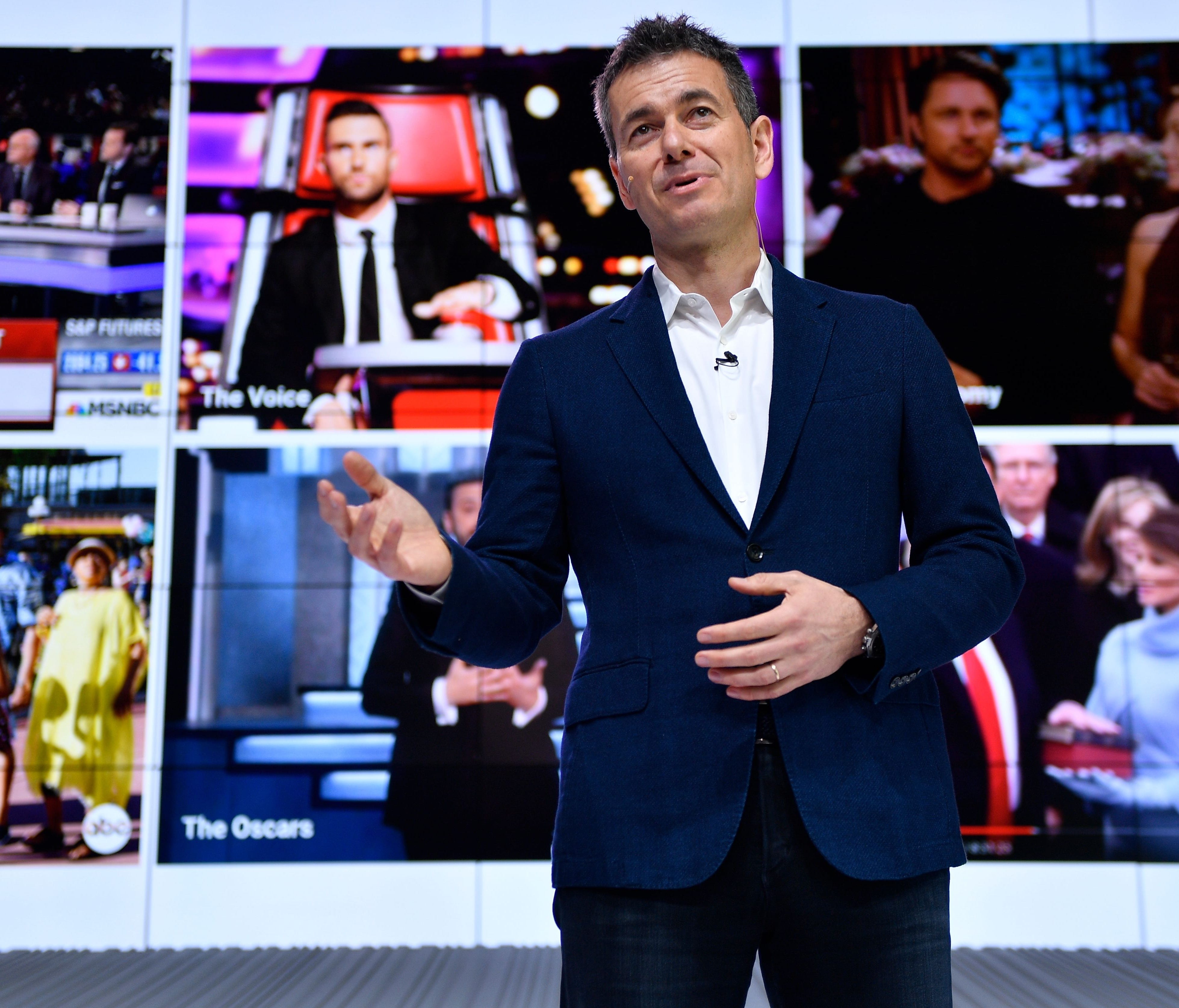 Robert Kyncl, YouTube's Chief Business Officer, at the company's  announcement of their new live streaming video service.