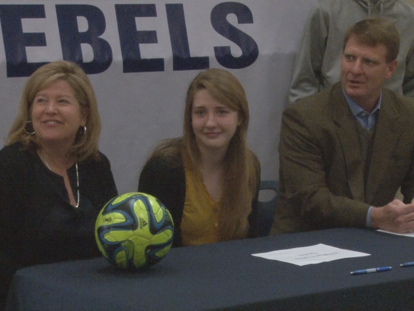 Keeghan Francis, West, during a National Signing Day ceremony