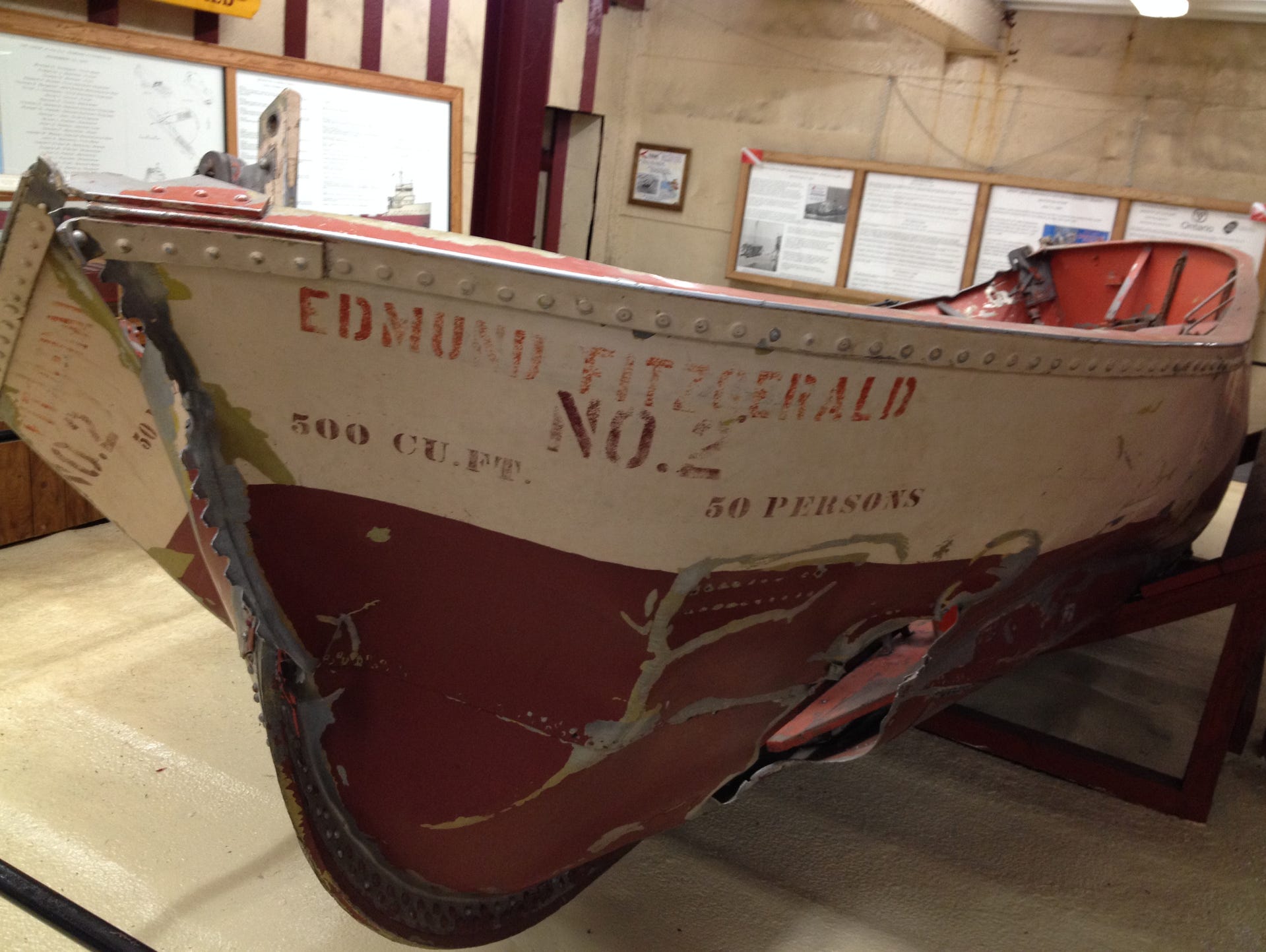 A life boat from the S.S. Edmund Fitzgerald that sunk