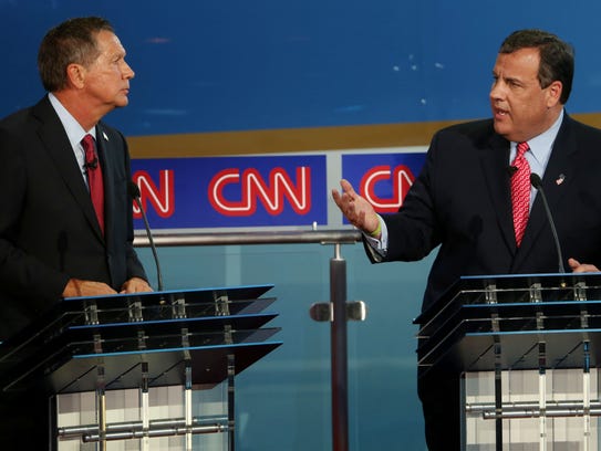 Chris Christie and John Kasich take part in the presidential