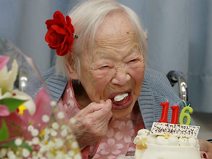 Misao Okawa is the oldest Japanese person ever, having celebrated her 116th birthday in March.