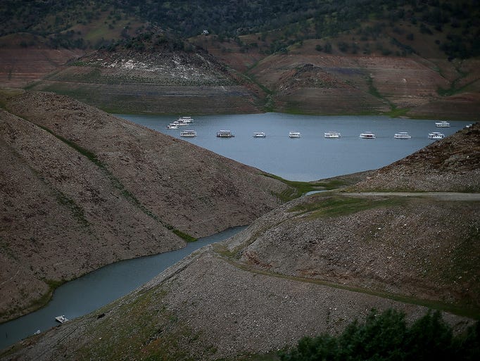 Water level is dropping at California's Lake McClure