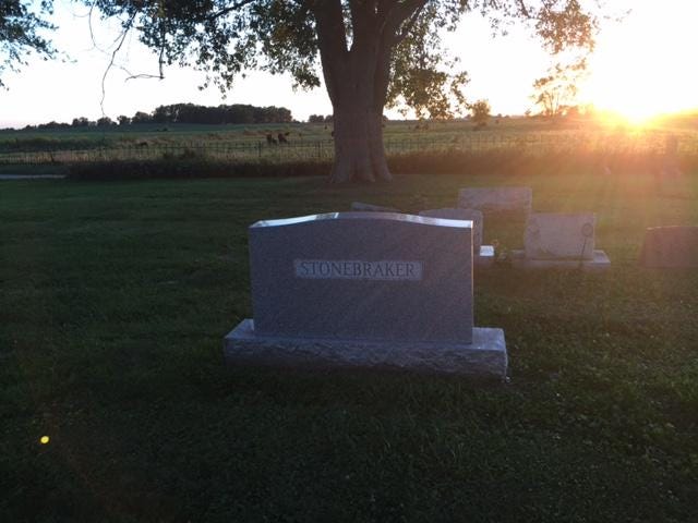 Homer Stonebraker’s grave.
