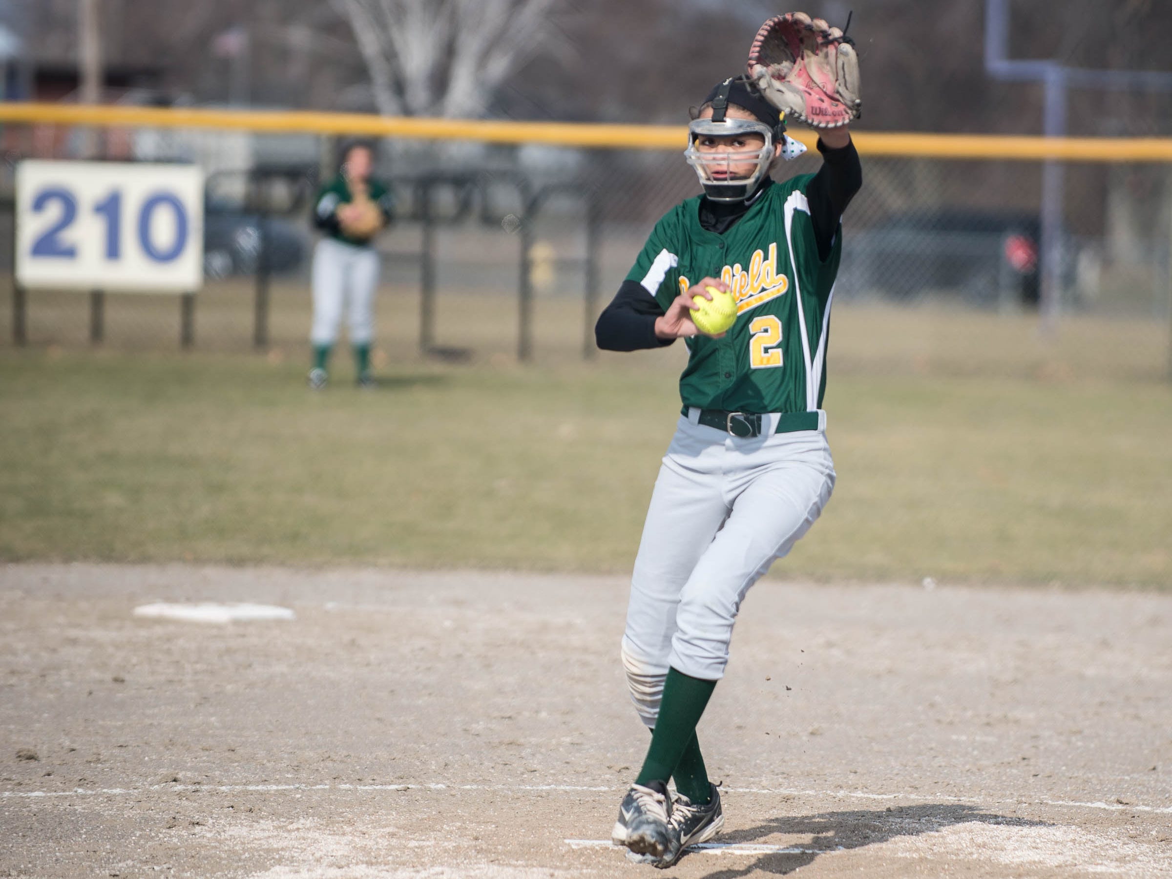 Pennfield's Alexa Stephenson throws a pitch during a recent game against Lakeview.