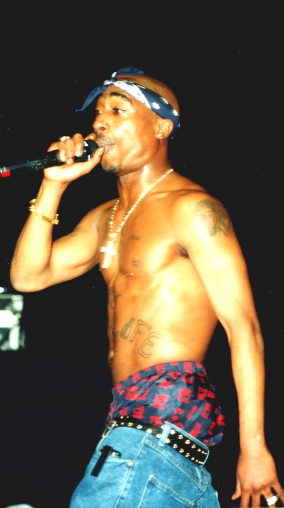 Tupac performing in 1990.