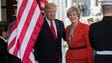 Trump greets British Prime Minister Theresa May as