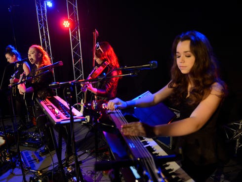 Kathryn, from left, Fiona, Annika, and Petra von Grey stop by StudioA for a performance and interview.