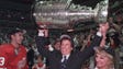 Mike and Marian Ilitch hoist the Stanley Cup on June
