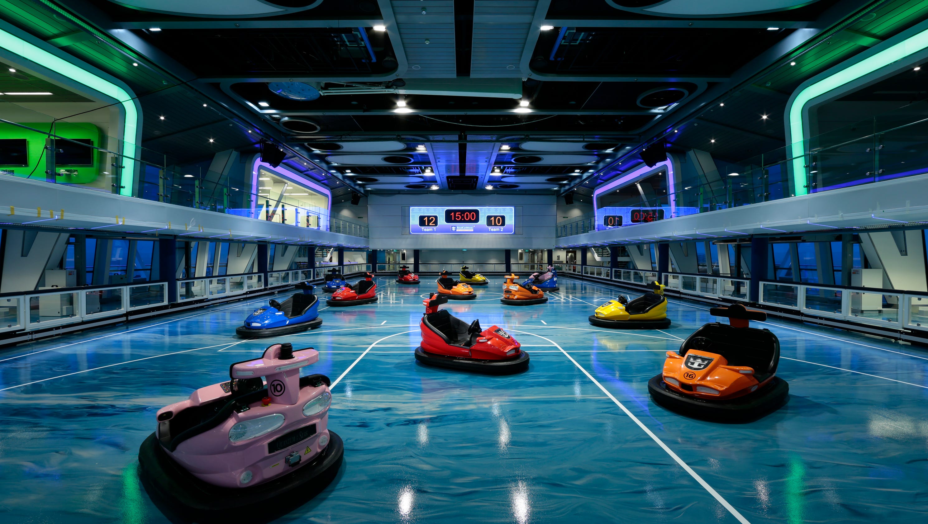 Bumper cars on a cruise ship? This one has them