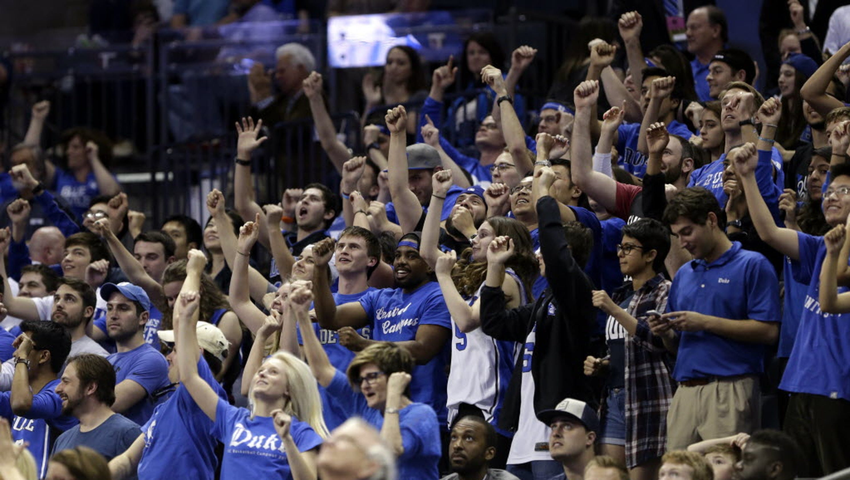 Enthusiastic fans in the NCAA tournament