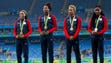Team USA won gold in the women's 4x400-meter relay.
