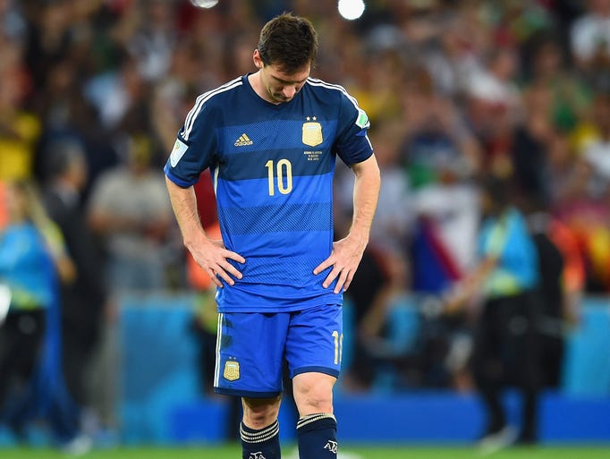 Lionel Messi after the loss to Germany.