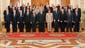 Interim President Adly Mansour, center, poses for an official photograph with his new Cabinet ministers at the presidential palace on July 16 in Cairo.