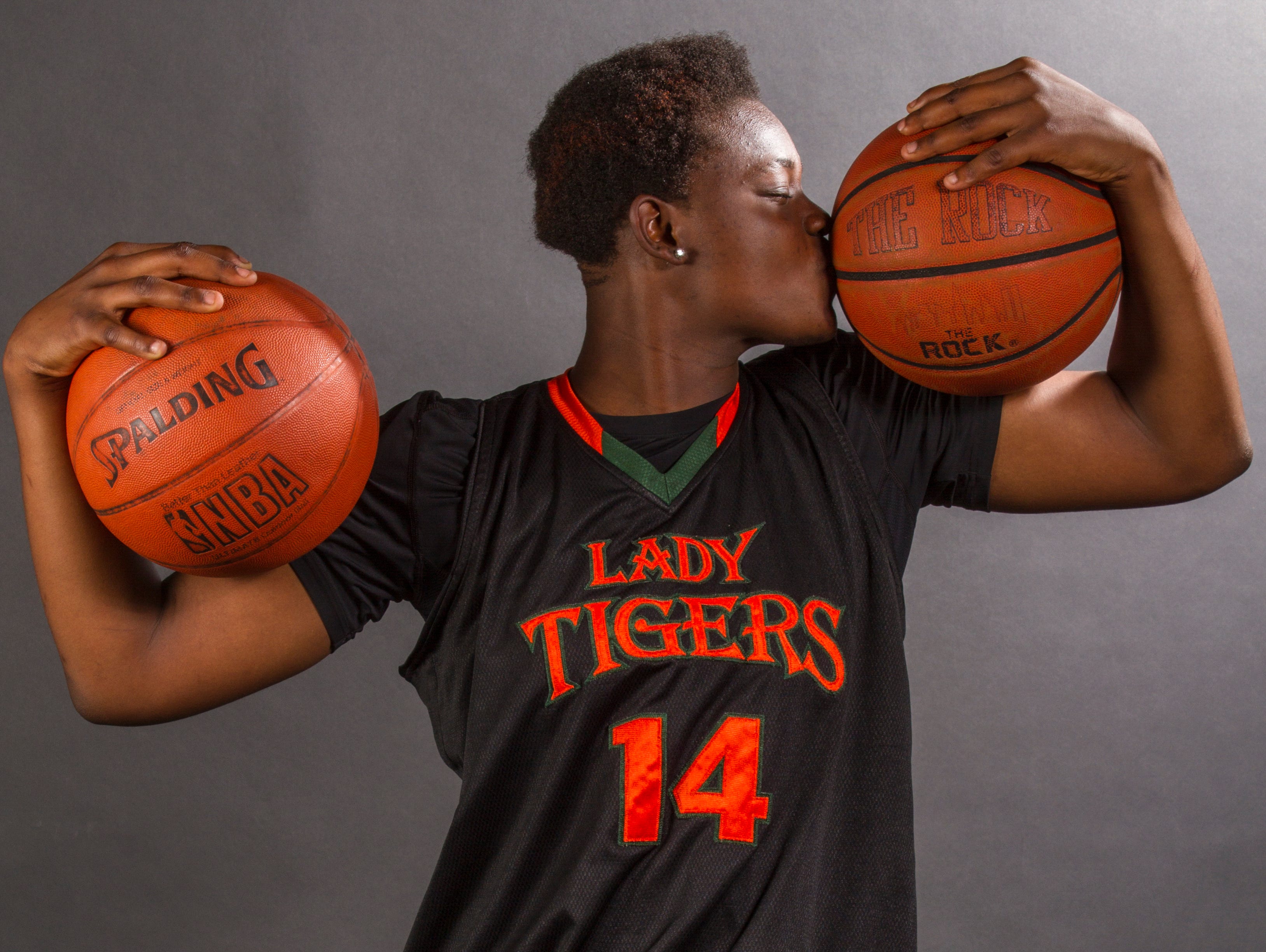 Ja'Miah Bland, 15, is a sophomore basketball player at Dunbar High School.
