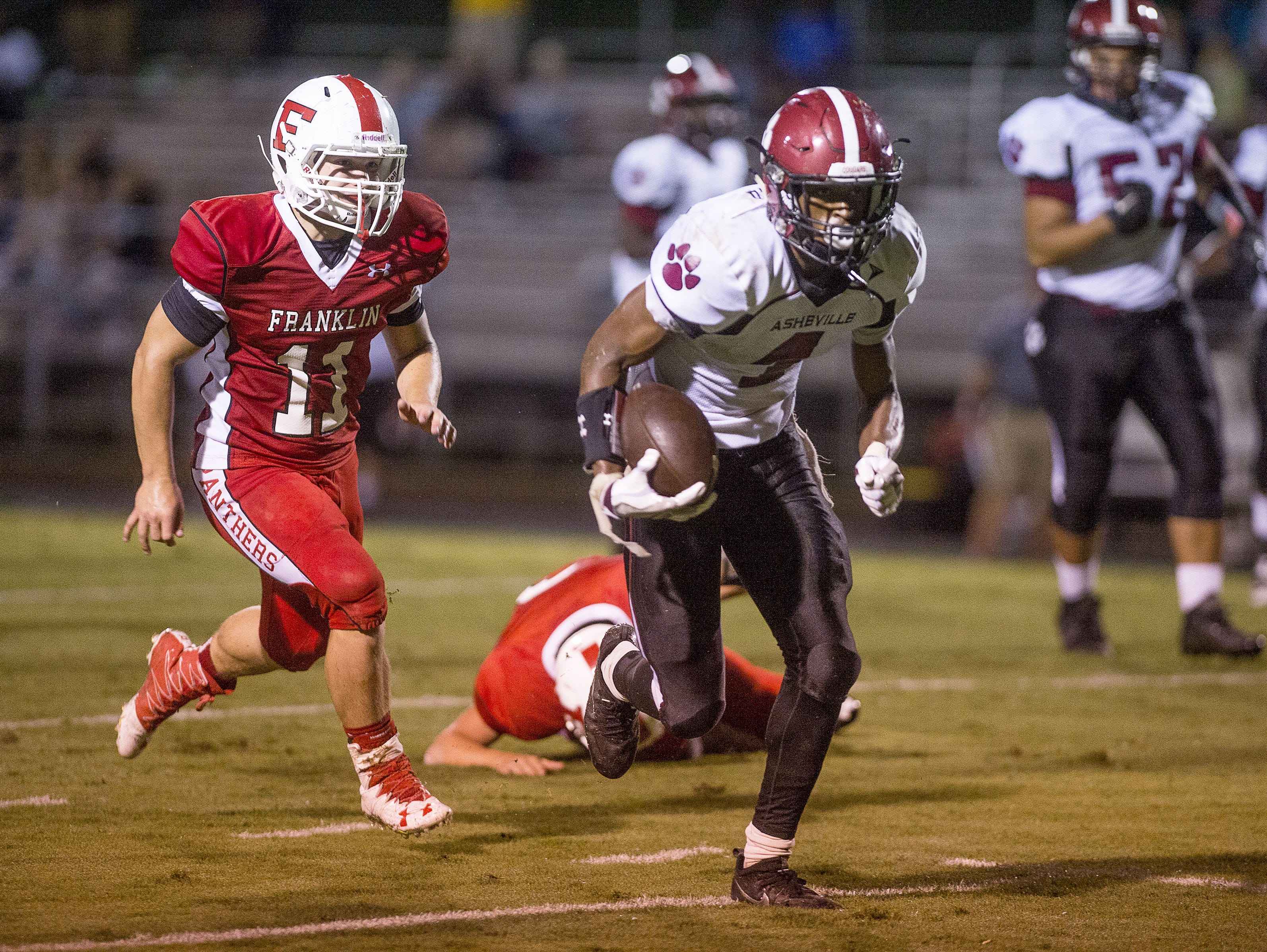 Makaius Brewer and Asheville High were able to come back for a 29-28 win Friday at Franklin.
