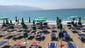 A pocket-sized beach south of Vlora, with the hills of Corfu in the distance.