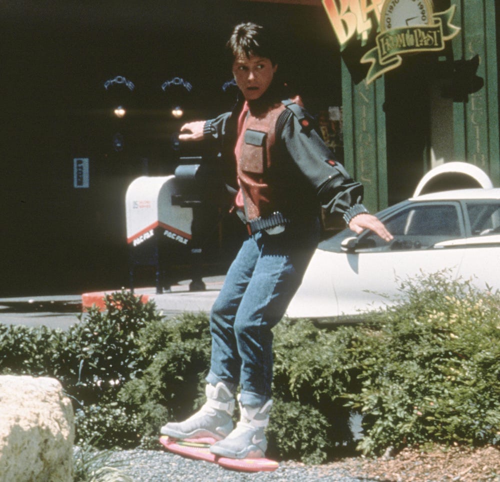 Michael J. Fox in a scene from the 1989 motion picture