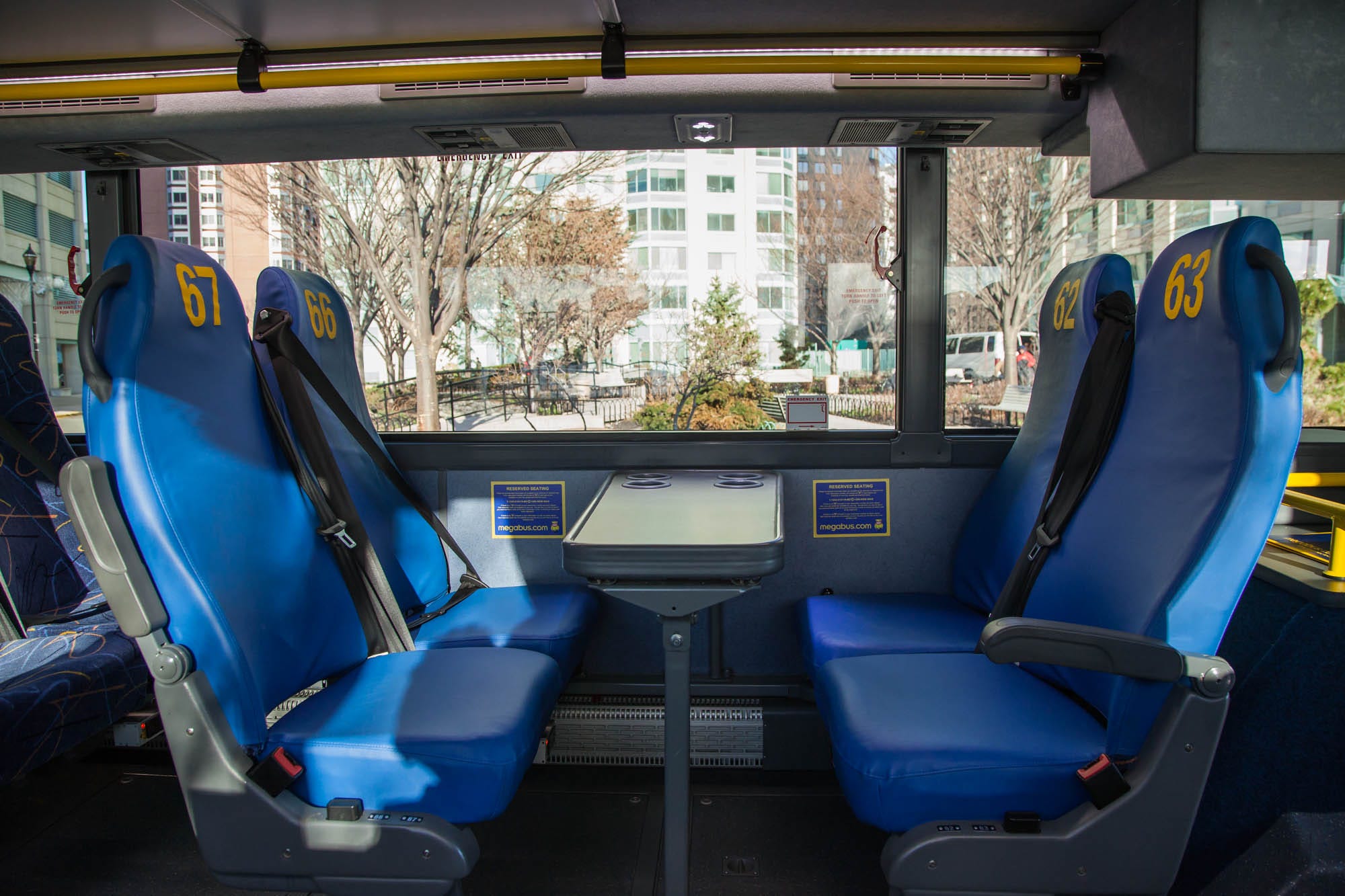 Customers can now reserve seats on Megabus.com's double-decker buses.