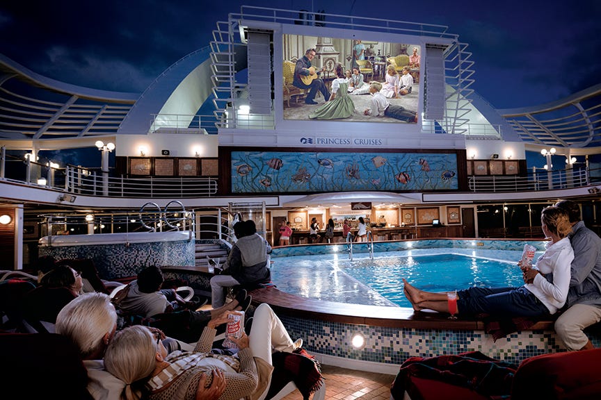 Princess Cruises will be playing Sound of Music on its Movies Under the Stars screens.