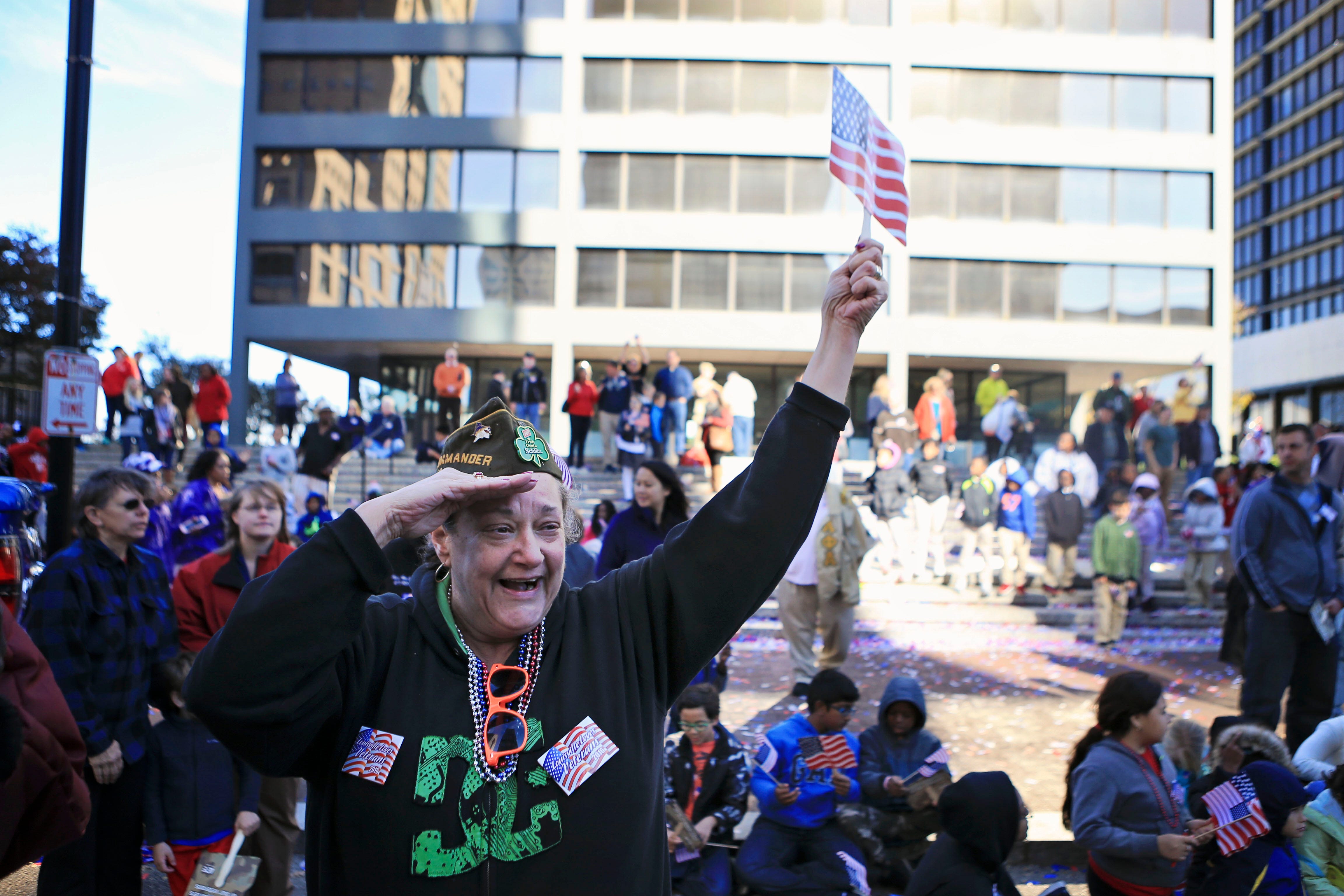 Veterans Day parade in downtown Louisville Friday