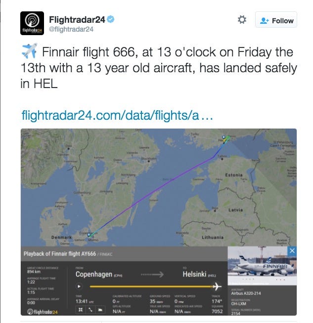 Flight 666 makes safe Friday the 13th landing in HEL