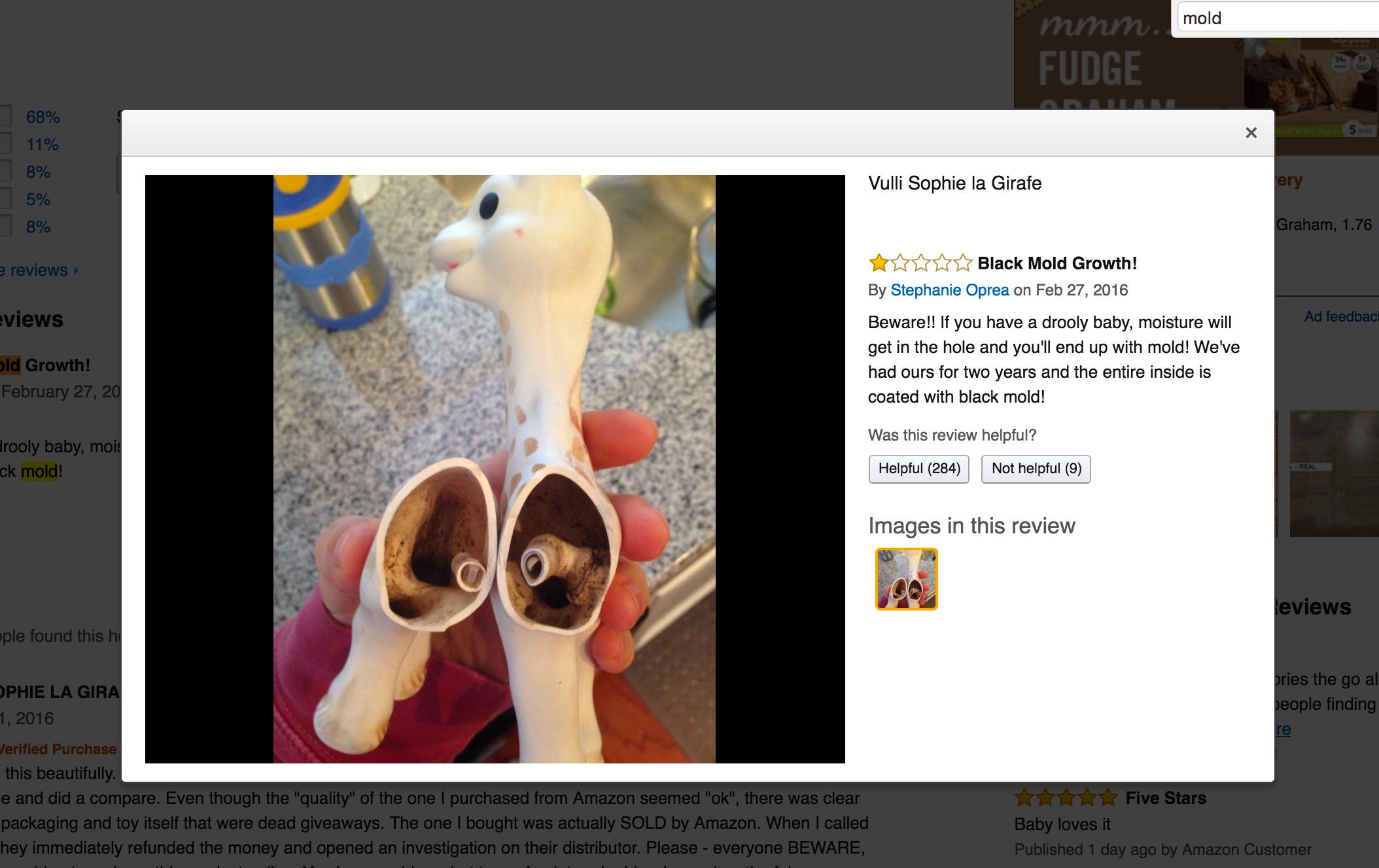 Sophie the Giraffe: Should you be worried about mold in your child's teething toy?