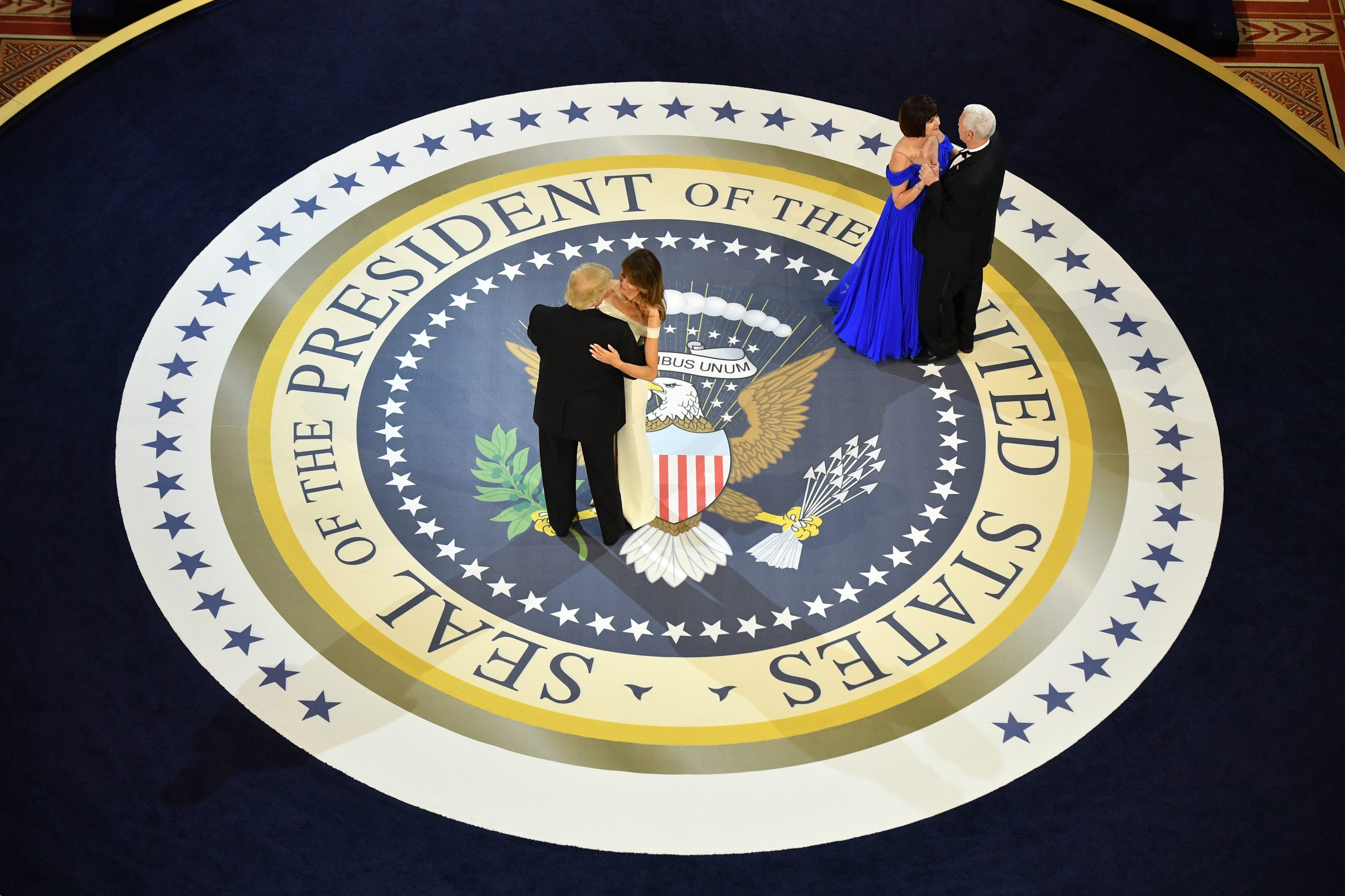 Pence capped first day as vice president on dance floor