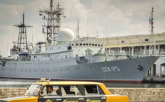 Russian spy ship patrols 30 miles off the coast of Connecticut