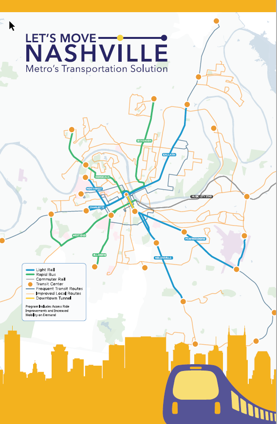 Nashville Public Transportation Map Nashville Transit Plan: Lessons As Use Soars In Seattle And Charlotte,  Dives In Atlanta And Austin