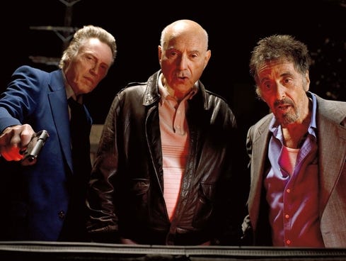 Christopher Walken, from, left, Alan Arkin and Al Pacino find their 