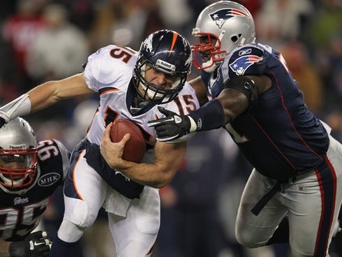 If you can't beat 'em, join 'em ... and Tim Tebow couldn't beat the Patriots in the 2011 playoffs.