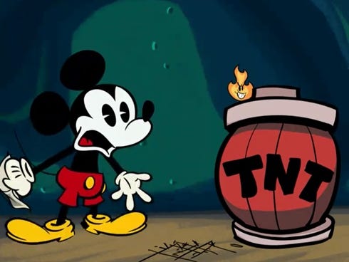 Mickey needs water so players help him by drawing paths in dirt under the ground, but by also controlling winds and weather.