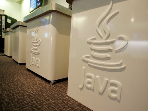 A 2007 photo of the Java logo at Sun Microsystems  in Menlo Park, Calif.
