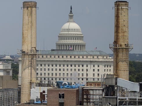 The Capitol Dome is seen behind the Capitol Power Plant in Washington on June 24, 2013.