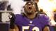 Baltimore Ravens linebacker Ray Lewis enters the field before the game against Detroit Lions at M&T Bank Stadium.