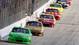 NASCAR Sprint Cup Series driver Danica Patrick (left) leads a pack of cars during the AAA 400 at Dover Speedway on Sept 30, 2012.