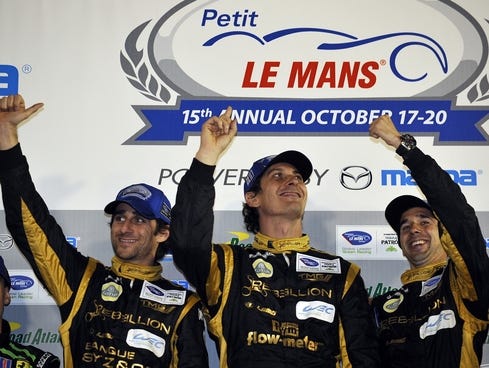  Today Auto Racing on From Left  Nicolas Prost  Andrea Belicchi And Neel Jani Celebrate On
