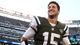 Jets quarterback Tim Tebow was all smiles after the Jets beat the Colts 35-9 on Oct 14, 2012.