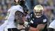 One thing that has been remarkably steady in a season full of surprises has been the performance of Notre Dame linebacker Manti Te'o, center, taking aim at a Wake Forest ballcarrier Saturday.