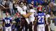 Manziel celebrates scoring a touchdown during  against Louisiana Tech.