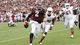 Manziel runs the ball for a touchdown against Arkansas.