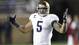 Fighting Irish linebacker Manti Te'o (5) reacts during the second half of a game against the Boston College Eagles at Alumni Stadium.