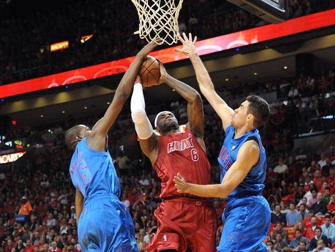 Miami Heat Oklahoma City Thunder on Lebron James Heat Best Thunder In Nba Finals Rematch Appleton Post