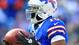 Buffalo Bills wide receiver Brad Smith (16) returns a punt during the first quarter of the game against the New York Jets at Ralph Wilson Stadium.