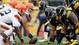 Cleveland Browns center Alex Mack (55) lines up against Pittsburgh Steelers nose tackle Casey Hampton (98) during the first half of the game at Heinz Field.