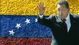 Venezuelan President Chavez waves to supporters during a break at the XIV Summit of Andean Presidents on June 27, 2003, in Rionegro, Colombia.